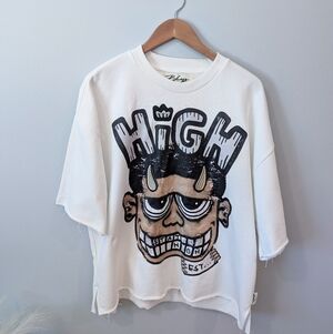 BKYS Black and White Short Sleeve Tee with Bold Graphic